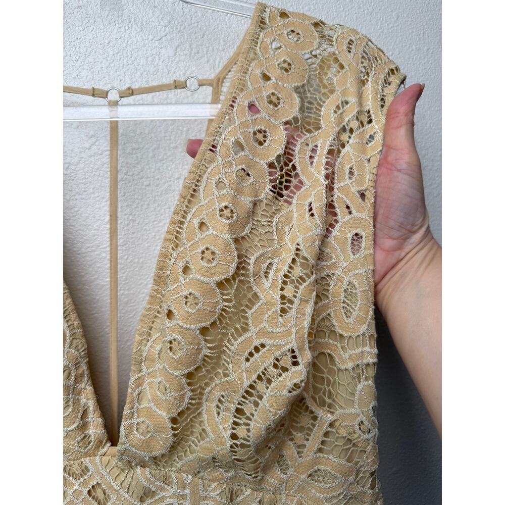 NWT Free People One Million Lovers Ivory Crochet Lace Mini Dress Size 10 - Picture 7 of 16